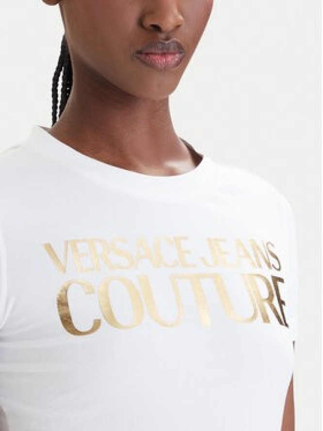 Versace Jeans Couture T-Shirt 80HAHT00 CJ03T Biały Slim Fit