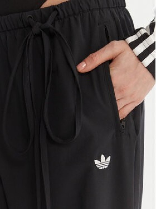 adidas Spodnie dresowe Ribbon Parachute JV9727 Czarny Loose Fit