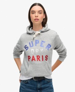 Bluza z kapturem z błyszczącym logo graficznym