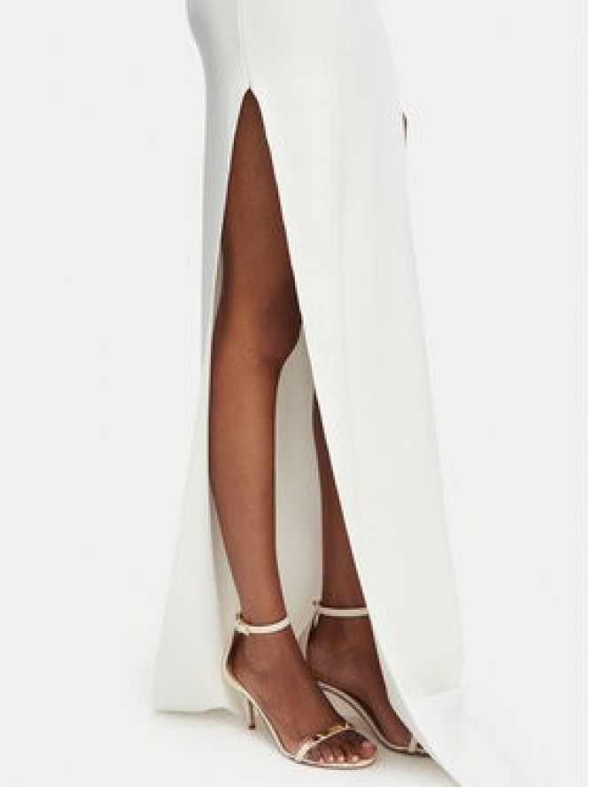 Elisabetta Franchi Sukienka wieczorowa AM-43B-62E2-V600 Biały Slim Fit