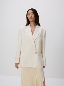 Marynarka z wiskozą - złamana biel