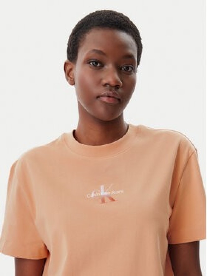 Calvin Klein Jeans Sukienka codzienna Gradient Monologo J20J225273 Koralowy Relaxed Fit