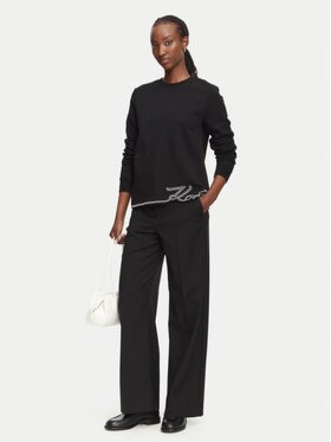 KARL LAGERFELD Bluza B3W20031 Czarny Regular Fit