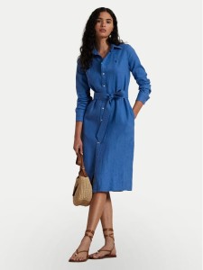 Polo Ralph Lauren Sukienka koszulowa 211943992004 Niebieski Regular Fit