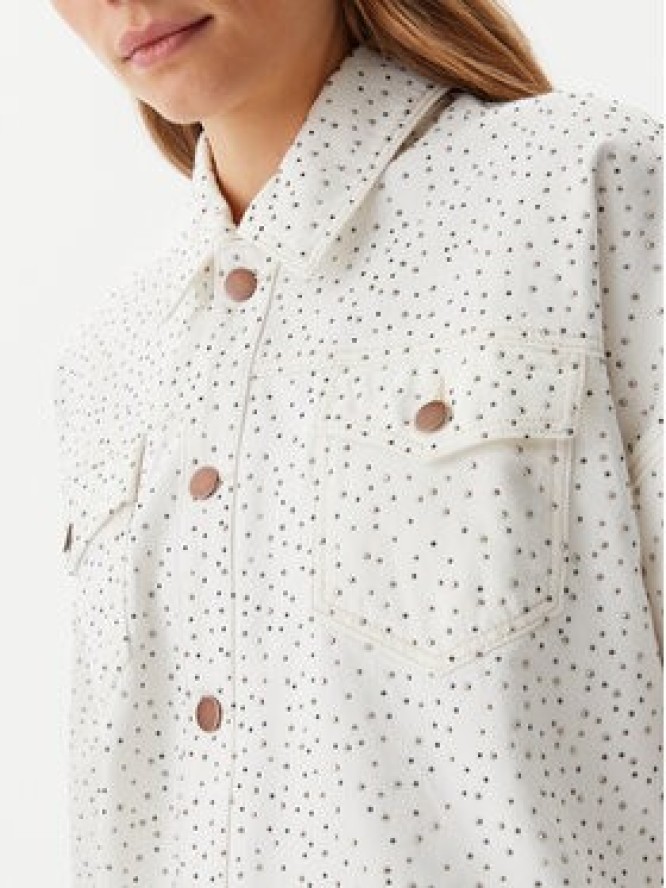 Guess Kurtka jeansowa W5GN90 D5N91 Biały Regular Fit