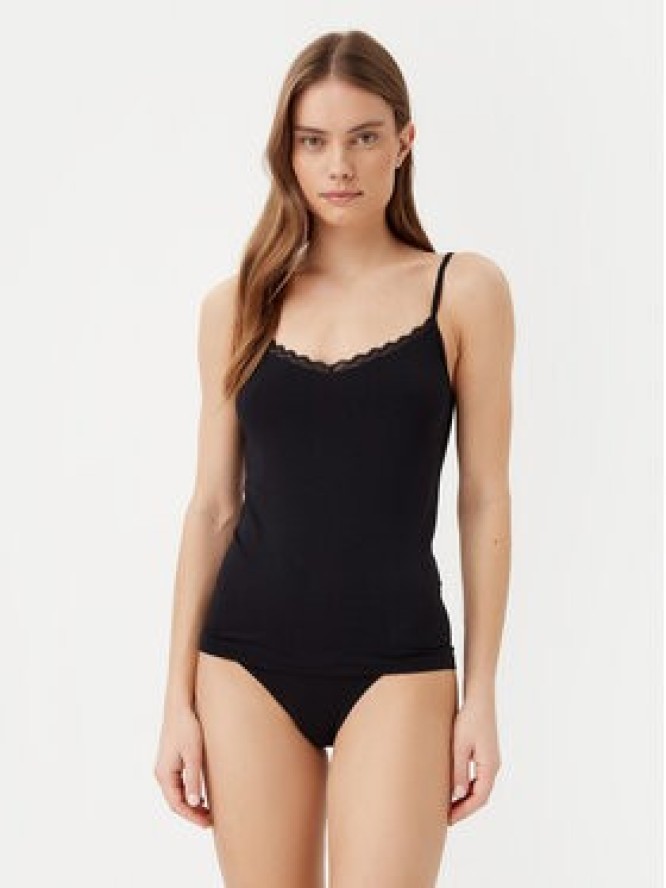 Triumph Top Feel Of Cotton 10224994 Czarny Slim Fit