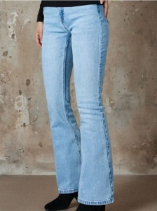 Spodnie jeansowe flare - niebieski