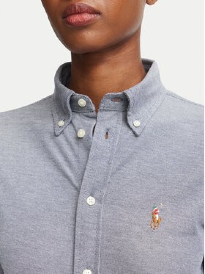 Polo Ralph Lauren Koszula 211924258504 Granatowy Slim Fit