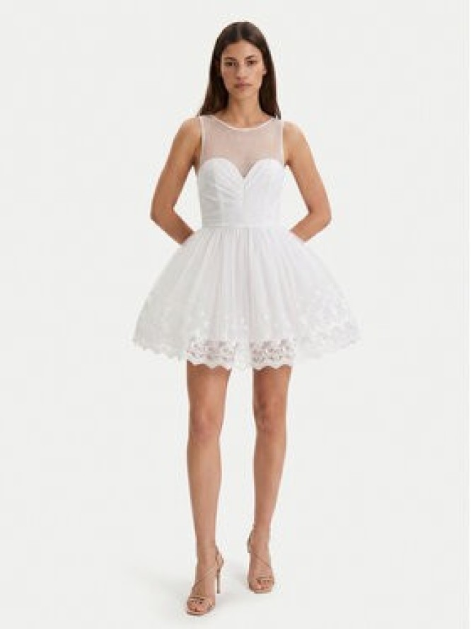 Bardot Sukienka koktajlowa Hilda Hoop 60223DB Biały Regular Fit