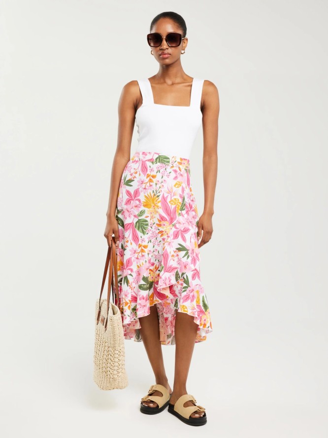 Klapki damskie na podwyższonej podeszwie beżowe RR274A601 801