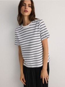 T-shirt z bawełny merceryzowanej - wielobarwny