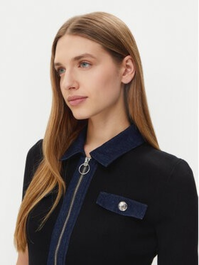 Morgan Sukienka dzianinowa 251-RMJEAN Czarny Slim Fit