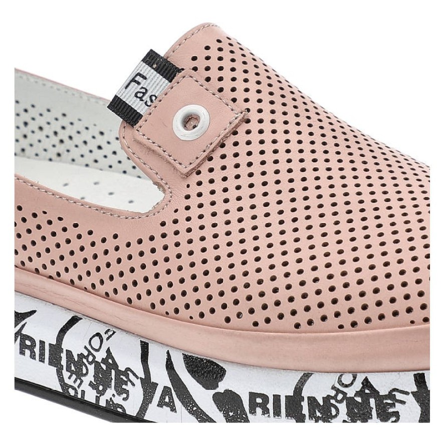 Różowe Półbuty Ravini Modne Buty Damskie