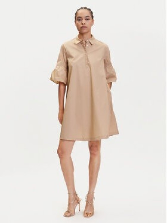Marella Sukienka koszulowa Medicea 2515221192 Écru Relaxed Fit