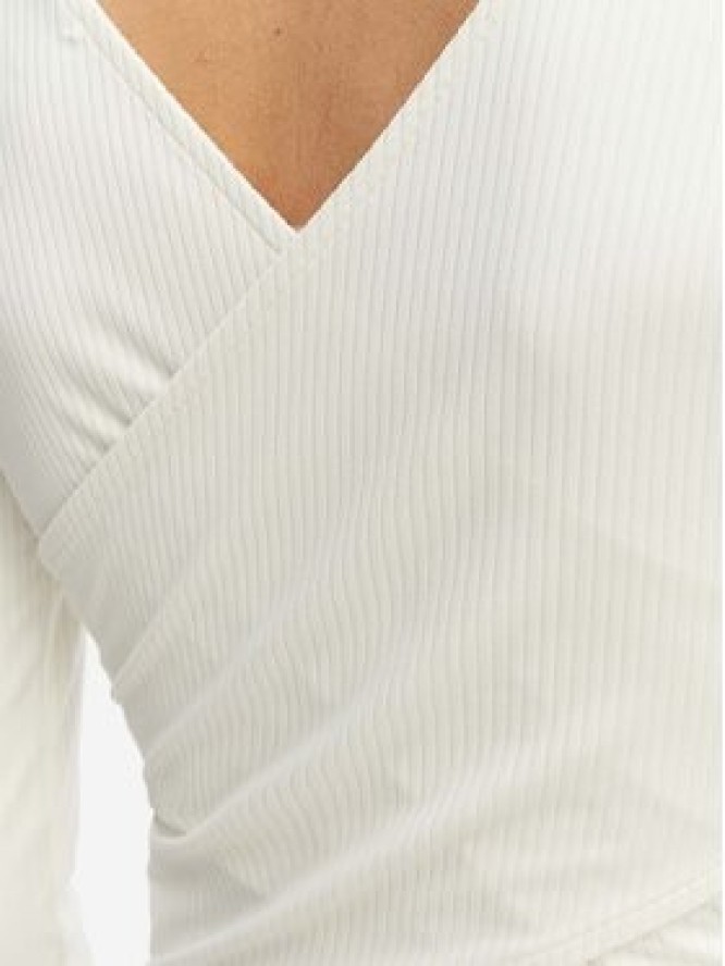 Roxy Longsleeve ERJKT04364 Biały Slim Fit