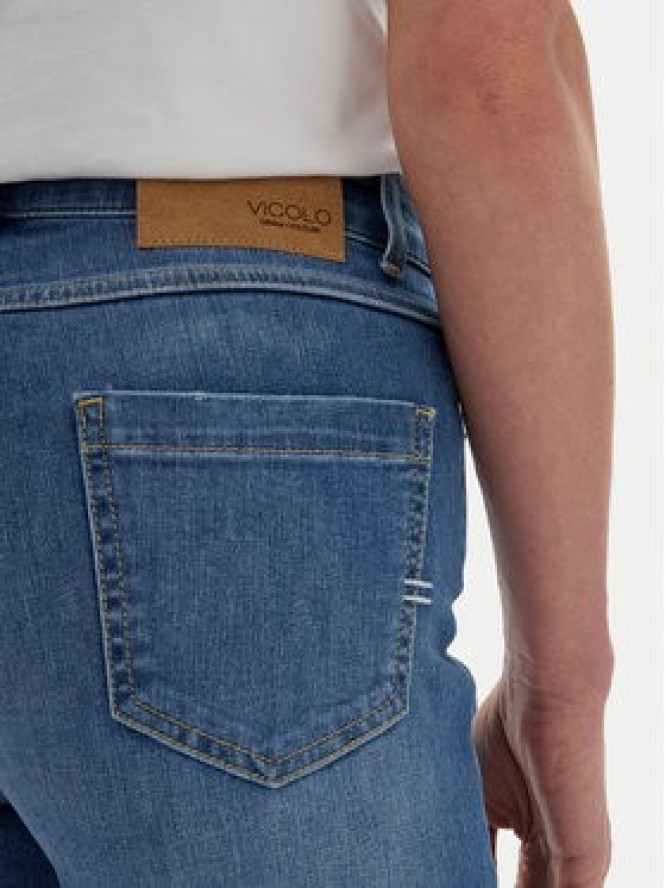 ViCOLO Jeansy DD5073 Niebieski Flare Fit