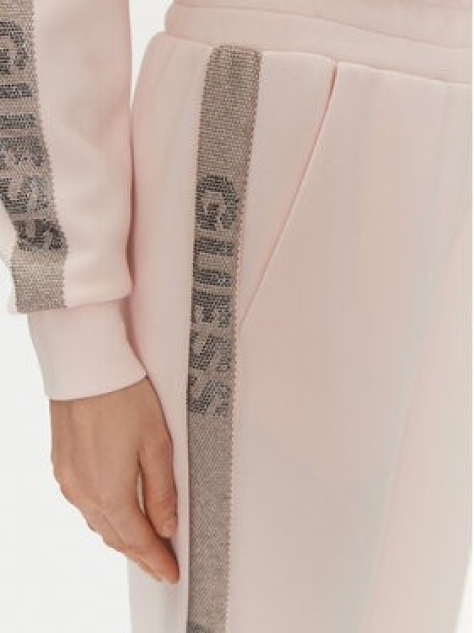 Guess Spodnie dresowe W5RB00 KBYE2 Różowy Regular Fit