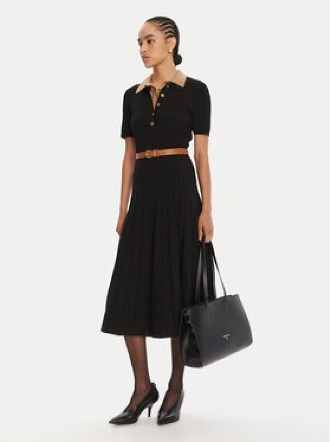 MICHAEL Michael Kors Sukienka dzianinowa MT5834F33D Czarny Regular Fit