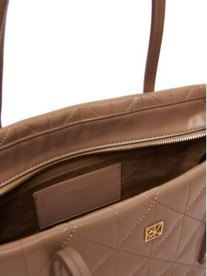 Calvin Klein Torebka Quilted Small Tote LV04F3325G Beżowy