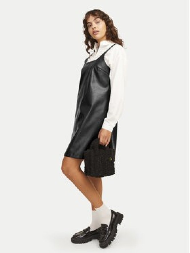 JJXX Sukienka z imitacji skóry Stella 12262769 Czarny Regular Fit