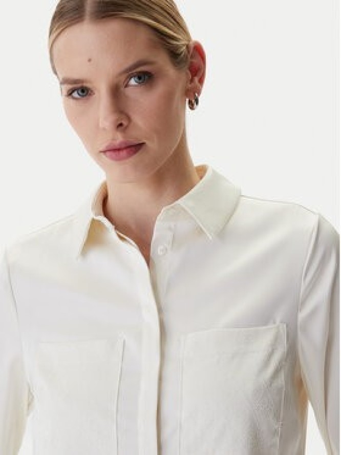 Guess Koszula W5RH40 WFQC2 Écru Regular Fit