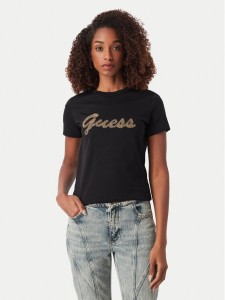 Guess T-Shirt W6YI29 K4348 Czarny Regular Fit