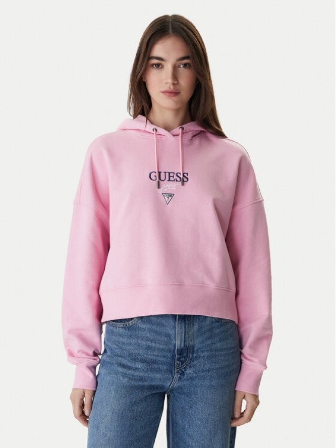 Guess Jeans Bluza W6RQ00 K68I4 Różowy Relaxed Fit