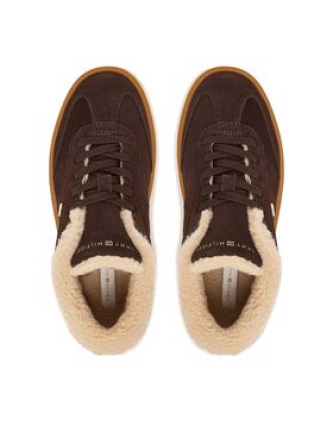 Tommy Hilfiger Sneakersy Th Chic Cupsole Wl FW0FW09597 Brązowy ciemny