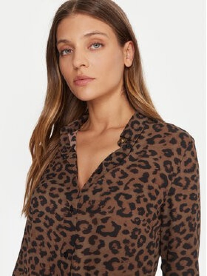 Guess Koszula W5BH73 WGLA2 Brązowy Regular Fit