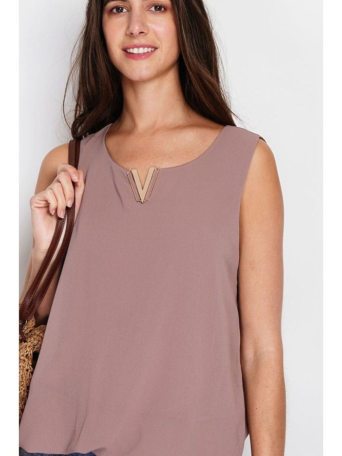 William de Faye Top w kolorze szaroróżowym rozmiar: 42