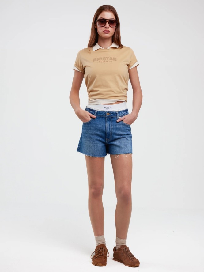 Szorty damskie jeansowe z kolekcji Authentic niebieskie Authentic Girl 369