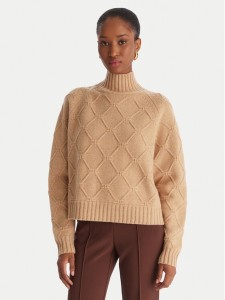 Elisabetta Franchi Sweter MK-55T-57E2 Brązowy Regular Fit