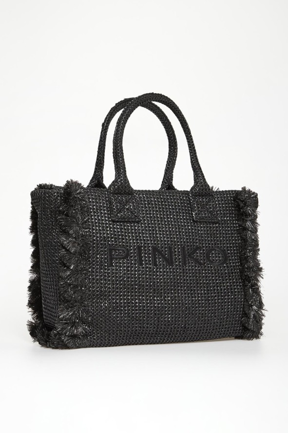 Torebka plażowy shopper z rafii PINKO