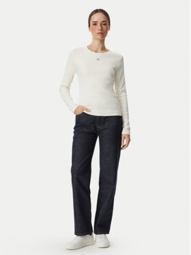 Calvin Klein Jeans Bluzka LV047H259G Kremowy Regular Fit