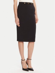 Elisabetta Franchi Spódnica ołówkowa GO-137-56E2-V320 Czarny Regular Fit