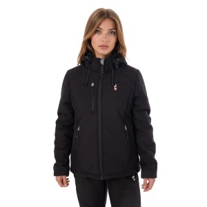 Kurtka turystyczna damska NALEG SOFTSHELL wodoodporna
