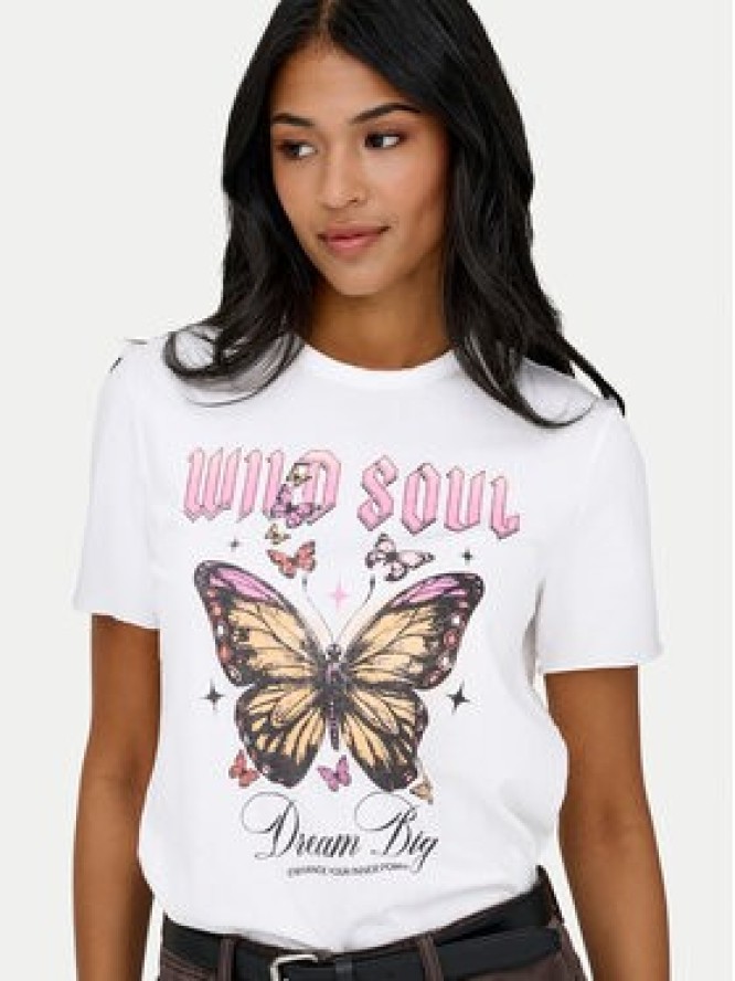 ONLY T-Shirt Lucy 15366031 Biały Loose Fit
