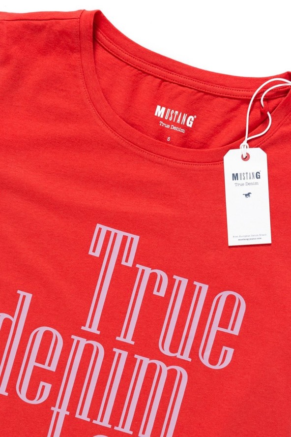 MUSTANG T SHIRT DAMSKI Alexia C Print Molten Lava 1008971 7179