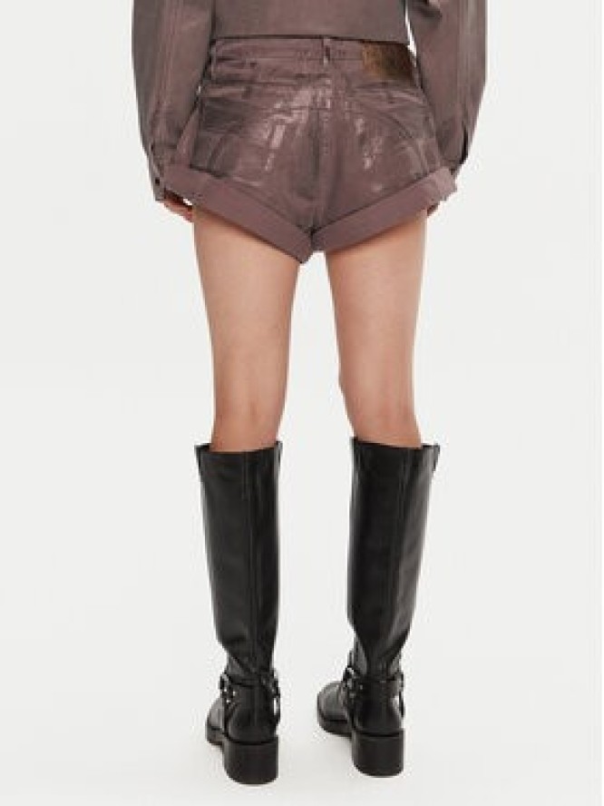 One Teaspoon Szorty jeansowe 26553 Brązowy Regular Fit