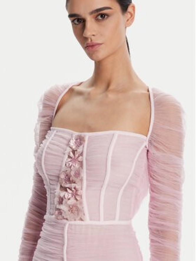 Elisabetta Franchi Sukienka koktajlowa AB68352E2 544 Różowy Slim Fit