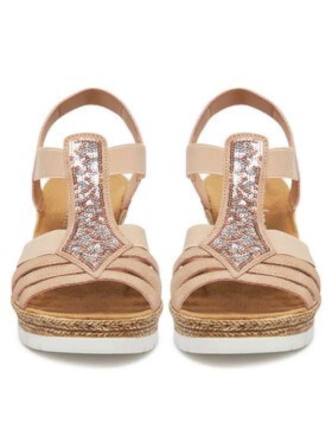 Rieker Sandały 61913-31 Różowy