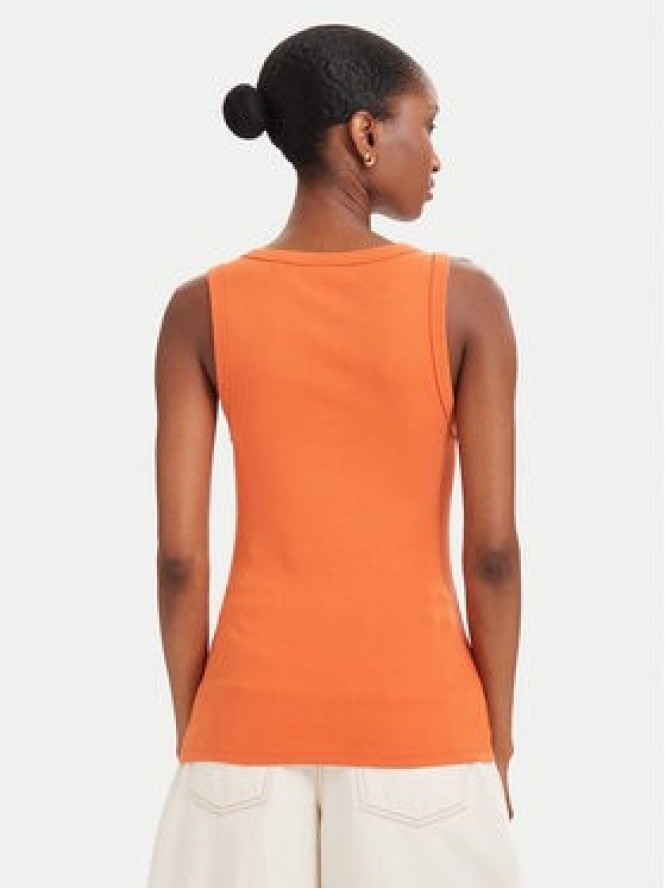 HUGO Top Datamia 50514489 Pomarańczowy Slim Fit