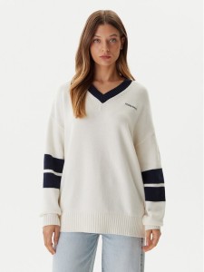 Guess Jeans Sweter W5BR10 Z0561 Écru Relaxed Fit