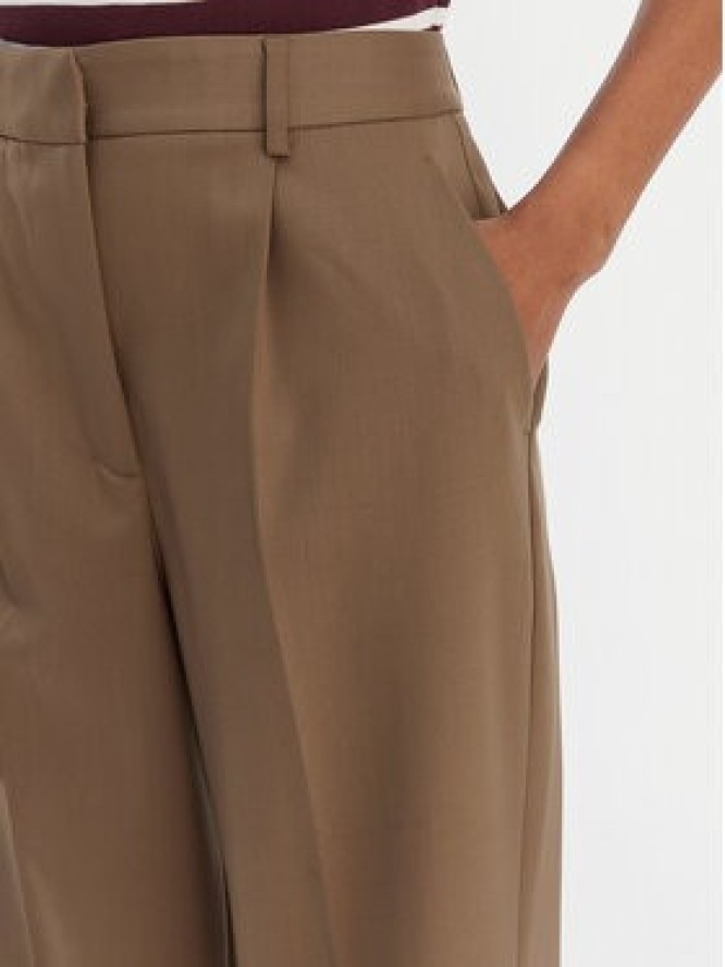 Tommy Hilfiger Spodnie materiałowe Timeless WW0WW48801 Beżowy Wide Leg