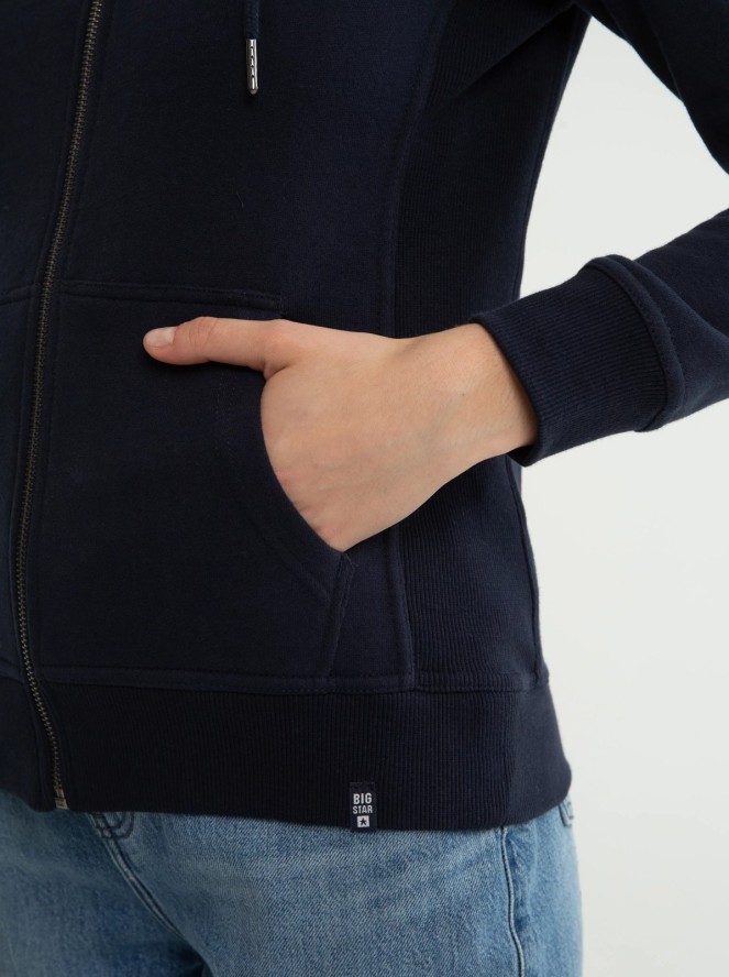 Bluza damska z kapturem granatowa Laurisana 403