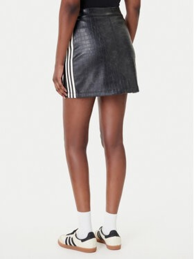 adidas Spódnica z imitacji skóry Pleather KE5034 Czarny Regular Fit