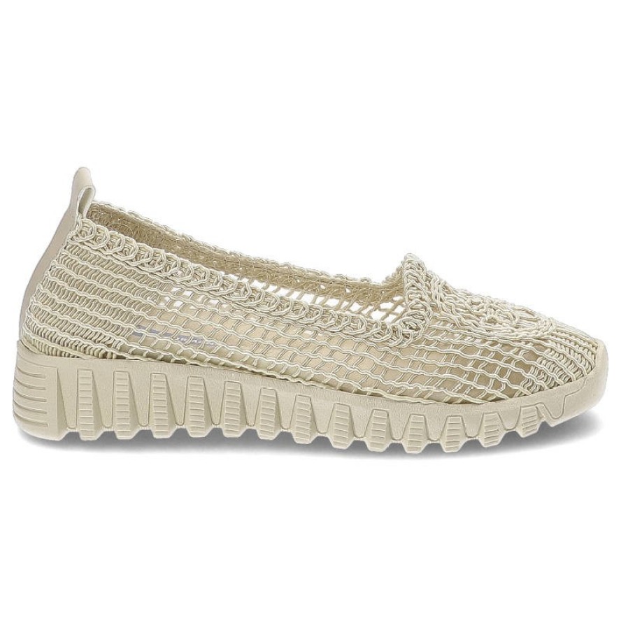 Beżowe Półbuty New Performance Damskie Wygodne Obuwie