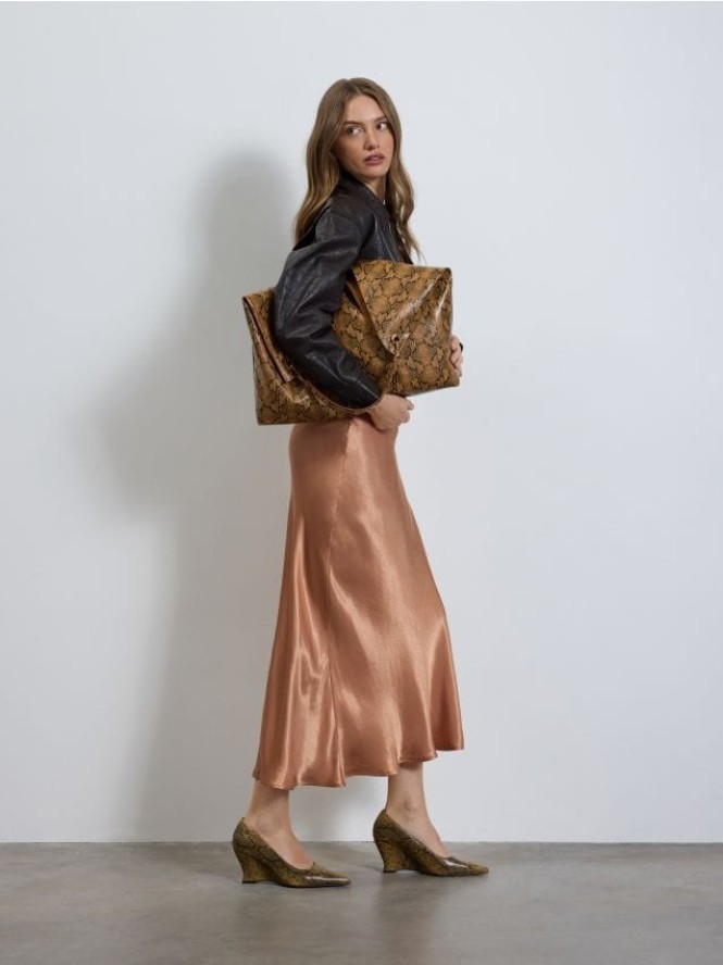 Torebka hobo ze zwierzęcym wzorem - wielobarwny