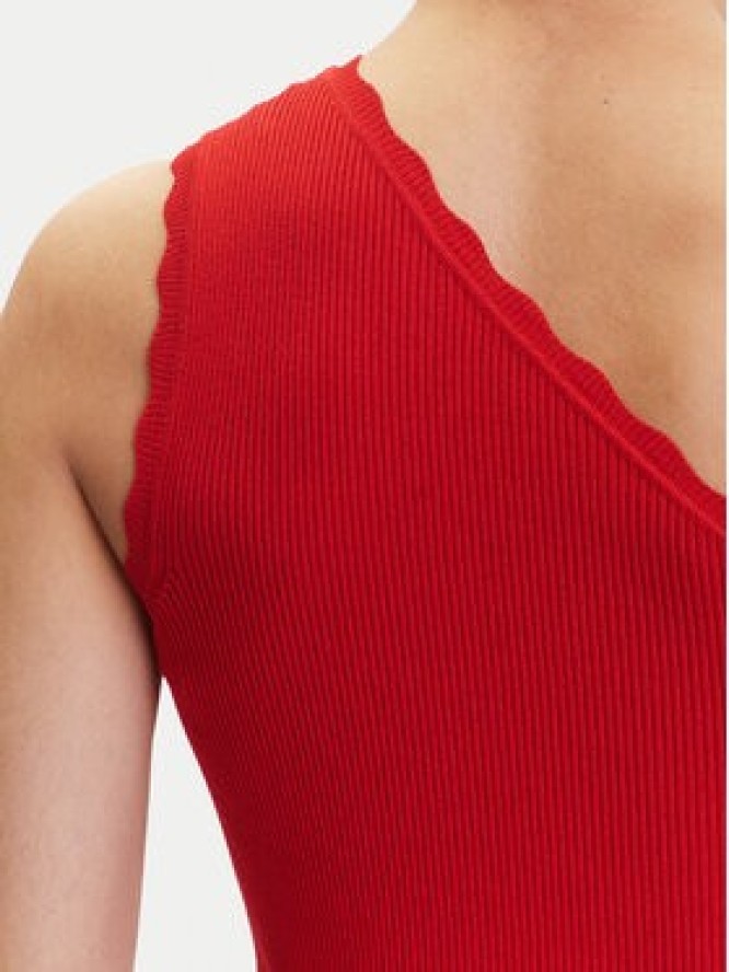 JDY Top Nanna 15351420 Czerwony Slim Fit