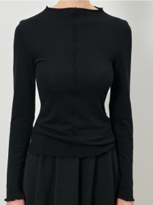 Bluzka z falbankami - czarny